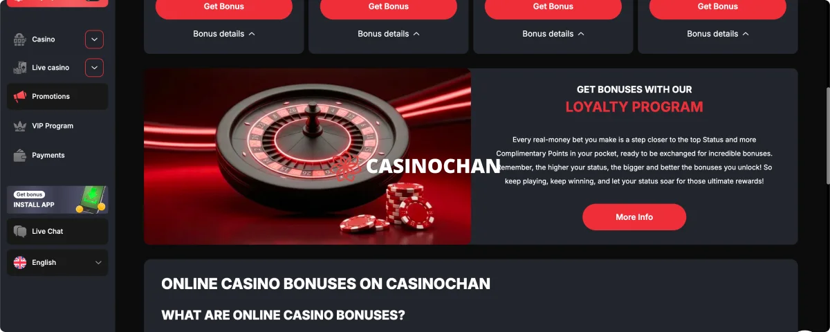 CasinoChan Mobilní kasino